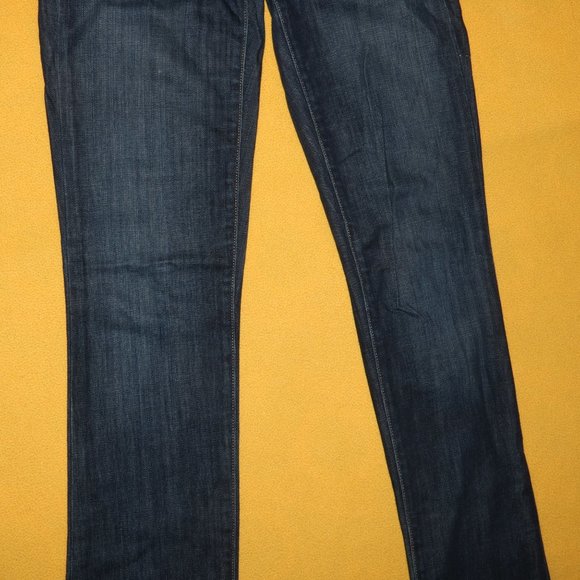 Gap 1969 Real Straight Dark Blue Jeans - Waist 28x32.5 Inseam - Picture 3 of 11